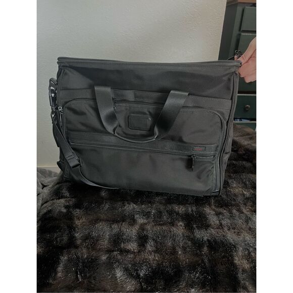 Tumi Alpha 2 Black 2-Way Framed Soft Duffel Bag - Large Capacity